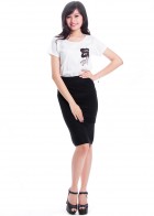 Chân Váy Len Ôm - Xẻ Sau