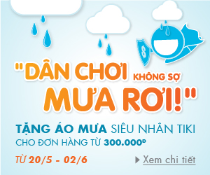 Tặng Áo Mưa Tiki Tặng Áo Mưa Tiki