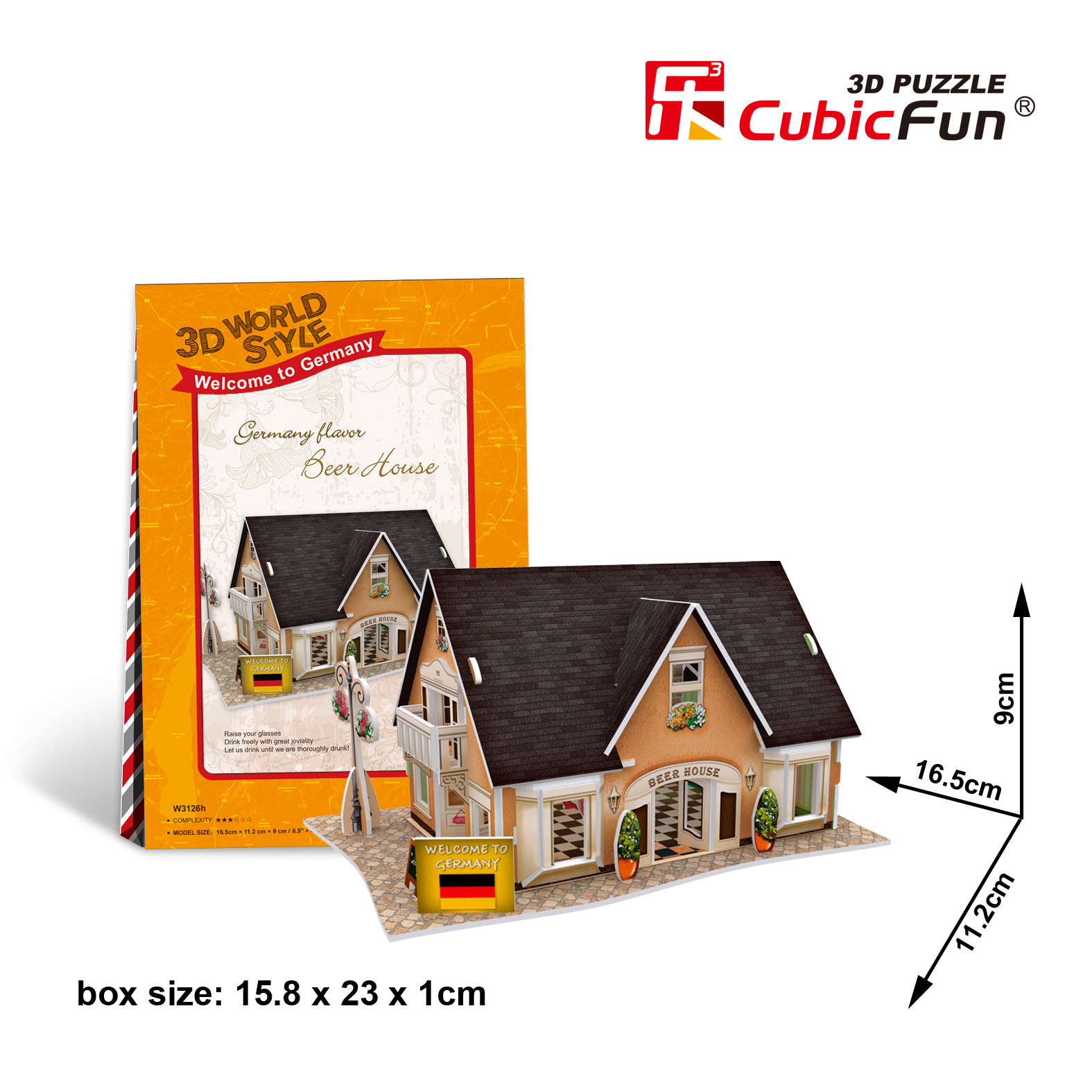 Mô Hình Giấy Cubic Fun:Beer House [W3126h]